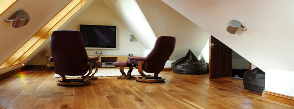 Home cinema in loft conversion